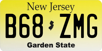 NJ license plate B68ZMG
