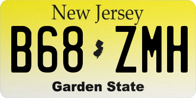 NJ license plate B68ZMH