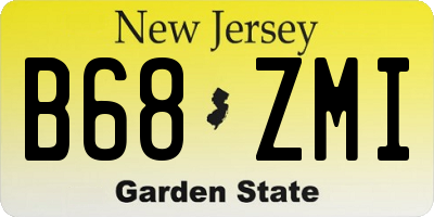 NJ license plate B68ZMI