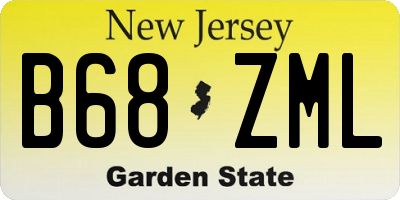 NJ license plate B68ZML