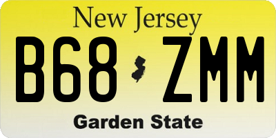 NJ license plate B68ZMM