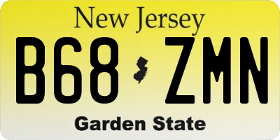NJ license plate B68ZMN