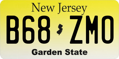 NJ license plate B68ZMO