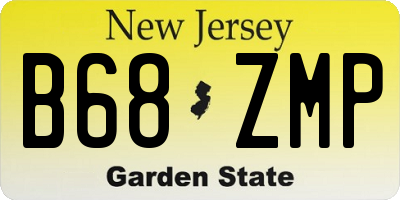 NJ license plate B68ZMP