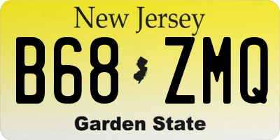 NJ license plate B68ZMQ