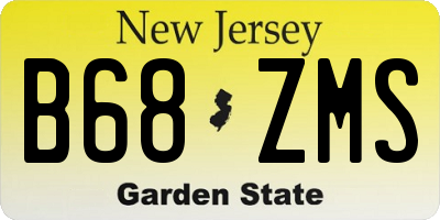 NJ license plate B68ZMS