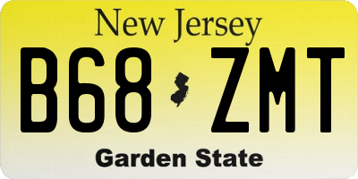 NJ license plate B68ZMT