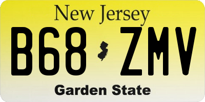 NJ license plate B68ZMV