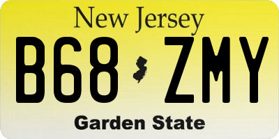 NJ license plate B68ZMY