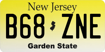 NJ license plate B68ZNE