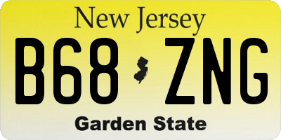 NJ license plate B68ZNG