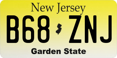 NJ license plate B68ZNJ