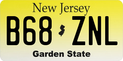 NJ license plate B68ZNL