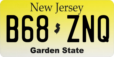 NJ license plate B68ZNQ