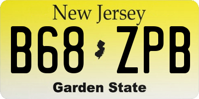 NJ license plate B68ZPB