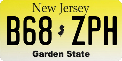 NJ license plate B68ZPH