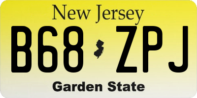 NJ license plate B68ZPJ