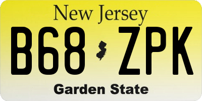 NJ license plate B68ZPK