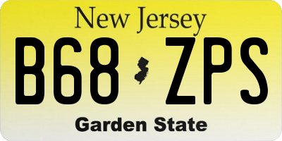 NJ license plate B68ZPS