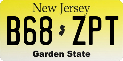 NJ license plate B68ZPT