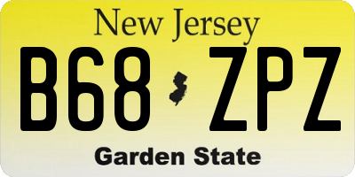 NJ license plate B68ZPZ