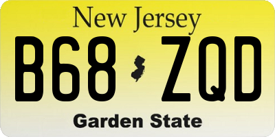 NJ license plate B68ZQD