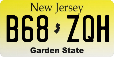 NJ license plate B68ZQH