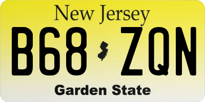 NJ license plate B68ZQN