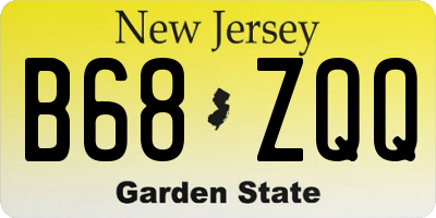 NJ license plate B68ZQQ