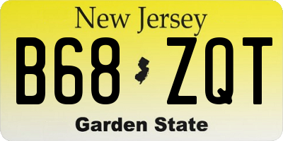 NJ license plate B68ZQT