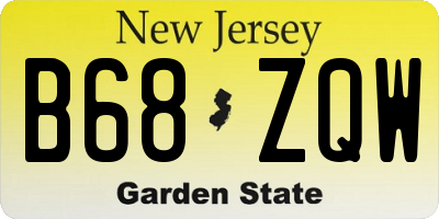 NJ license plate B68ZQW
