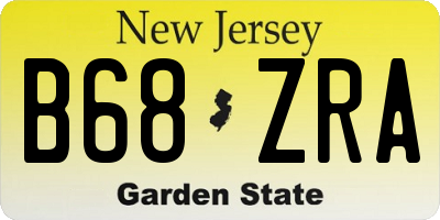 NJ license plate B68ZRA