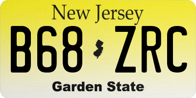 NJ license plate B68ZRC