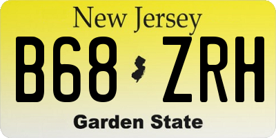 NJ license plate B68ZRH