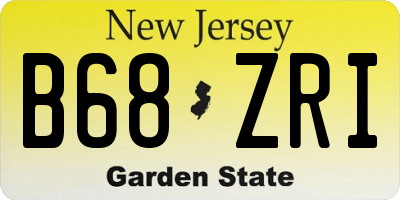 NJ license plate B68ZRI