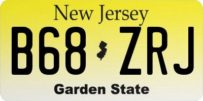 NJ license plate B68ZRJ