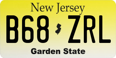 NJ license plate B68ZRL