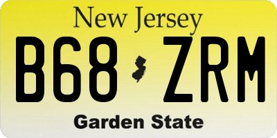 NJ license plate B68ZRM