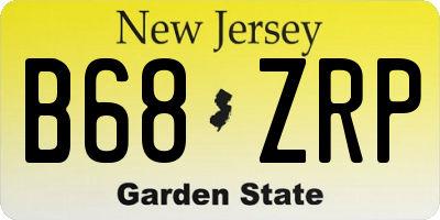 NJ license plate B68ZRP