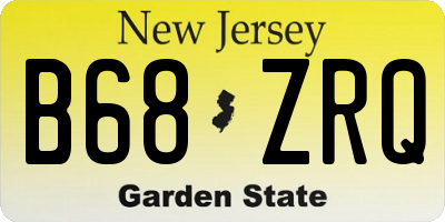 NJ license plate B68ZRQ