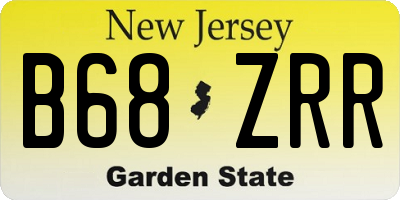 NJ license plate B68ZRR