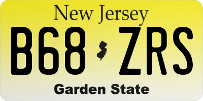 NJ license plate B68ZRS