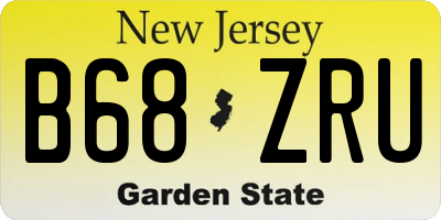 NJ license plate B68ZRU