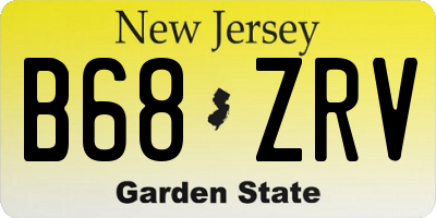 NJ license plate B68ZRV