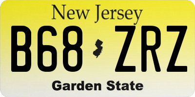 NJ license plate B68ZRZ