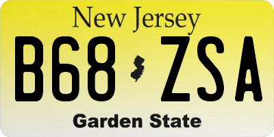 NJ license plate B68ZSA