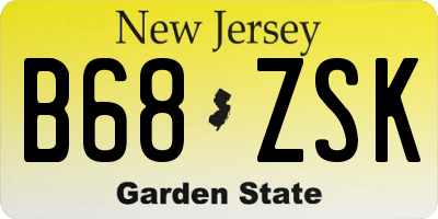 NJ license plate B68ZSK