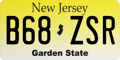 NJ license plate B68ZSR