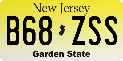 NJ license plate B68ZSS