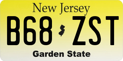 NJ license plate B68ZST